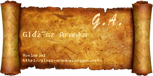 Glósz Aranka névjegykártya
