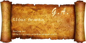 Glósz Aranka névjegykártya