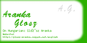 aranka glosz business card